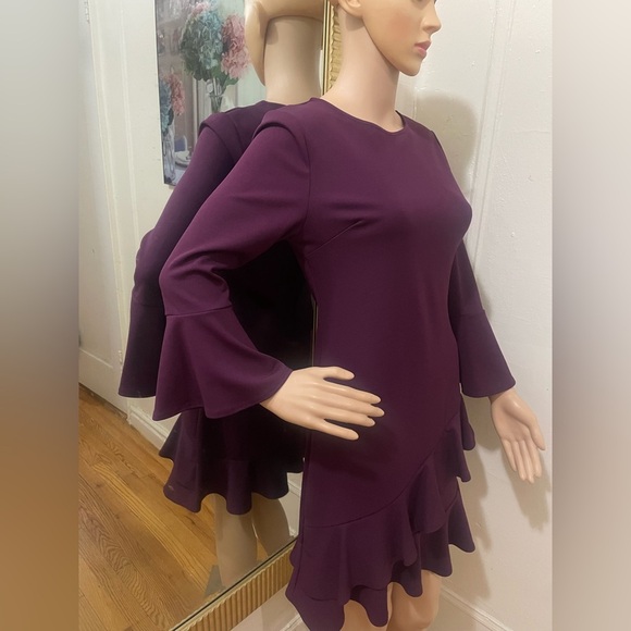 Lulu's Deep Purple Long Sleeve Dress - Picture 10 of 11